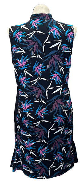New Tail Navy, Blue & Pink Floral Patterned Women's Golf Dress Size XL