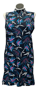New Tail Navy, Blue & Pink Floral Patterned Women's Golf Dress Size XL-2