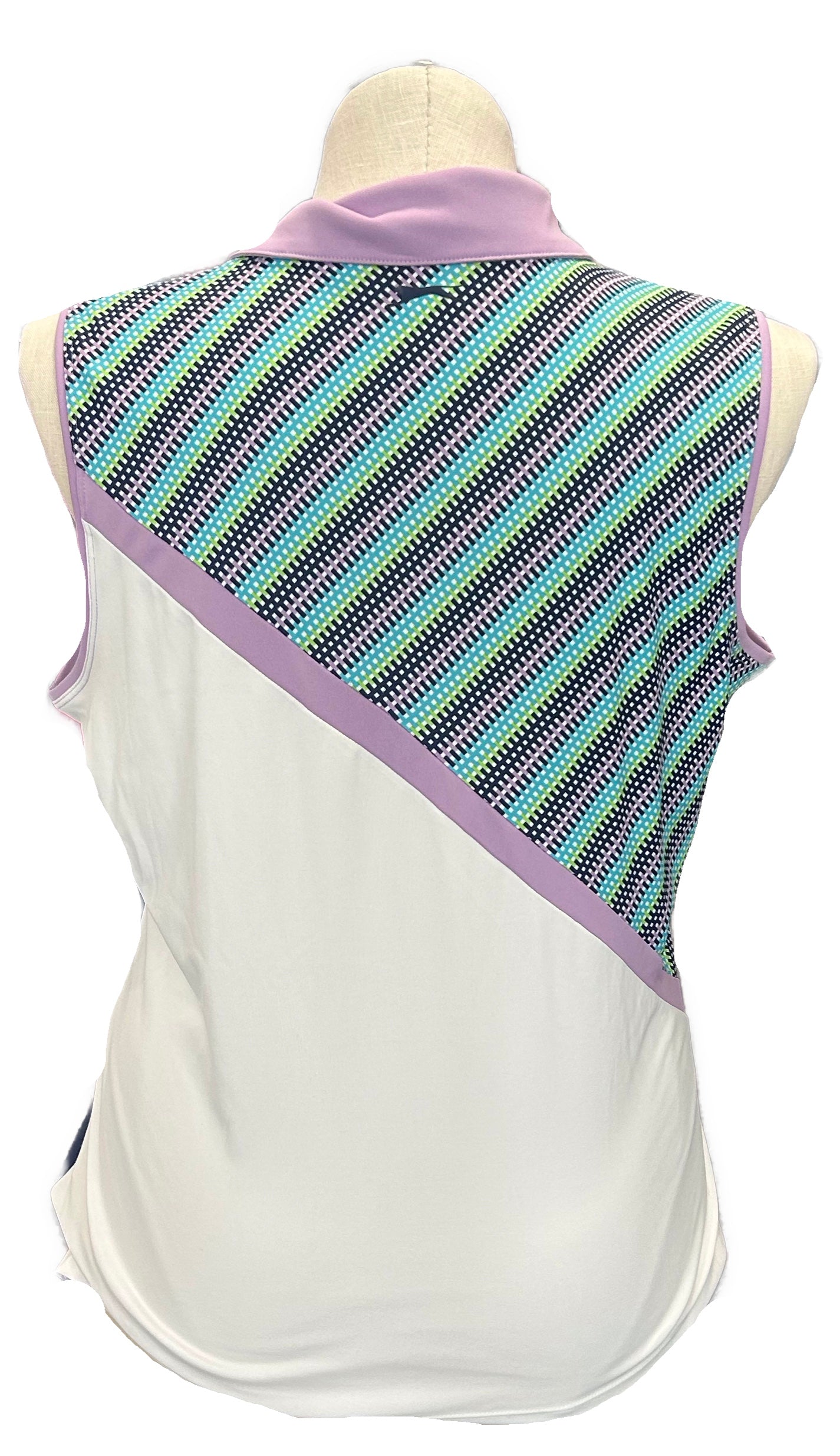 Slazenger Navy & Purple Sleeveless Golf Polo Size XL - 0