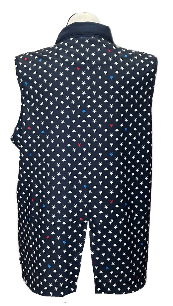 Lady Hagen Navy USA Stars Sleeveless Golf Polo Size 2X
