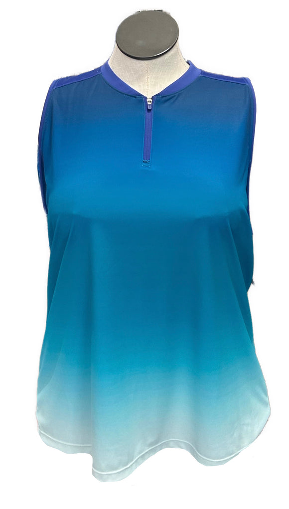 Slazenger Women's Blue Ombre Sleeveless Golf Polo Size XXL