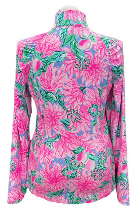 Lilly Pulitzer Pink Floral Patterned Women's Golf Pullover Size XL - 0