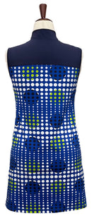 Kinona Navy, White & Green Polka Dot Women's Golf Dress Size M-2