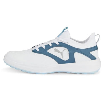 New Women's Puma Ignite Malibu Spikeless Golf Shoes White/Blue MSP$110