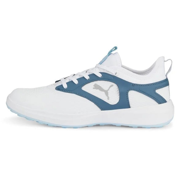 New Women's Puma Ignite Malibu Spikeless Golf Shoes White/Blue MSP$110