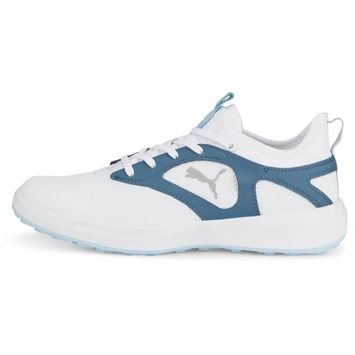 New Women's Puma Ignite Malibu Spikeless Golf Shoes White/Blue Size 11 MSP$110