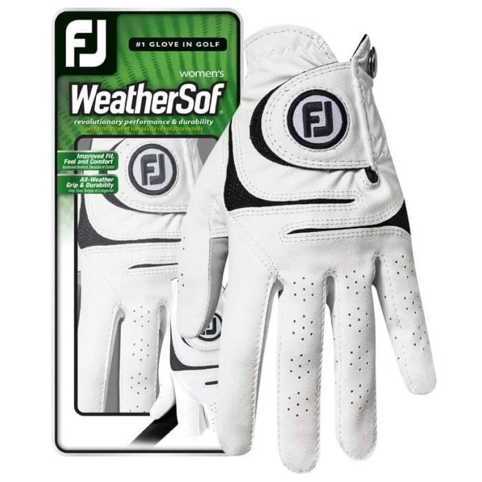 New Footjoy Women's White Weather Soft Glove - Left Hand