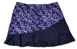 PGA Tour Navy & Purple Floral Women's Pull-on Golf Skort Size M - 0
