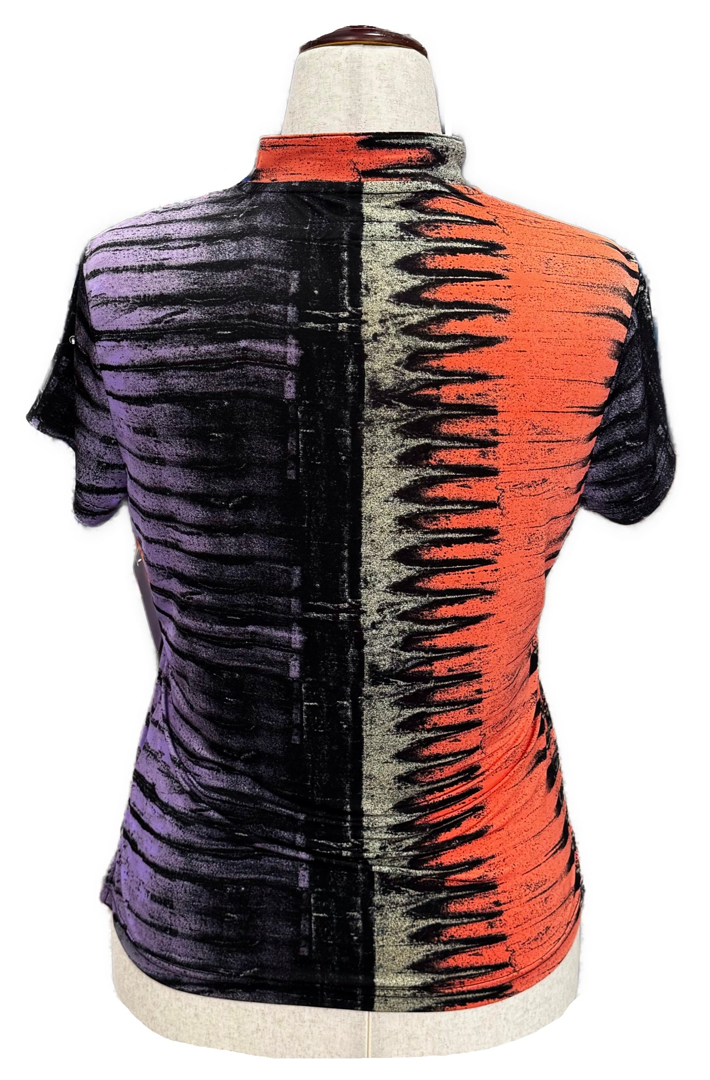 Jamie Sadock Pink, Purple & Black Patterned Women's Short Sleeve Top Size M - 0