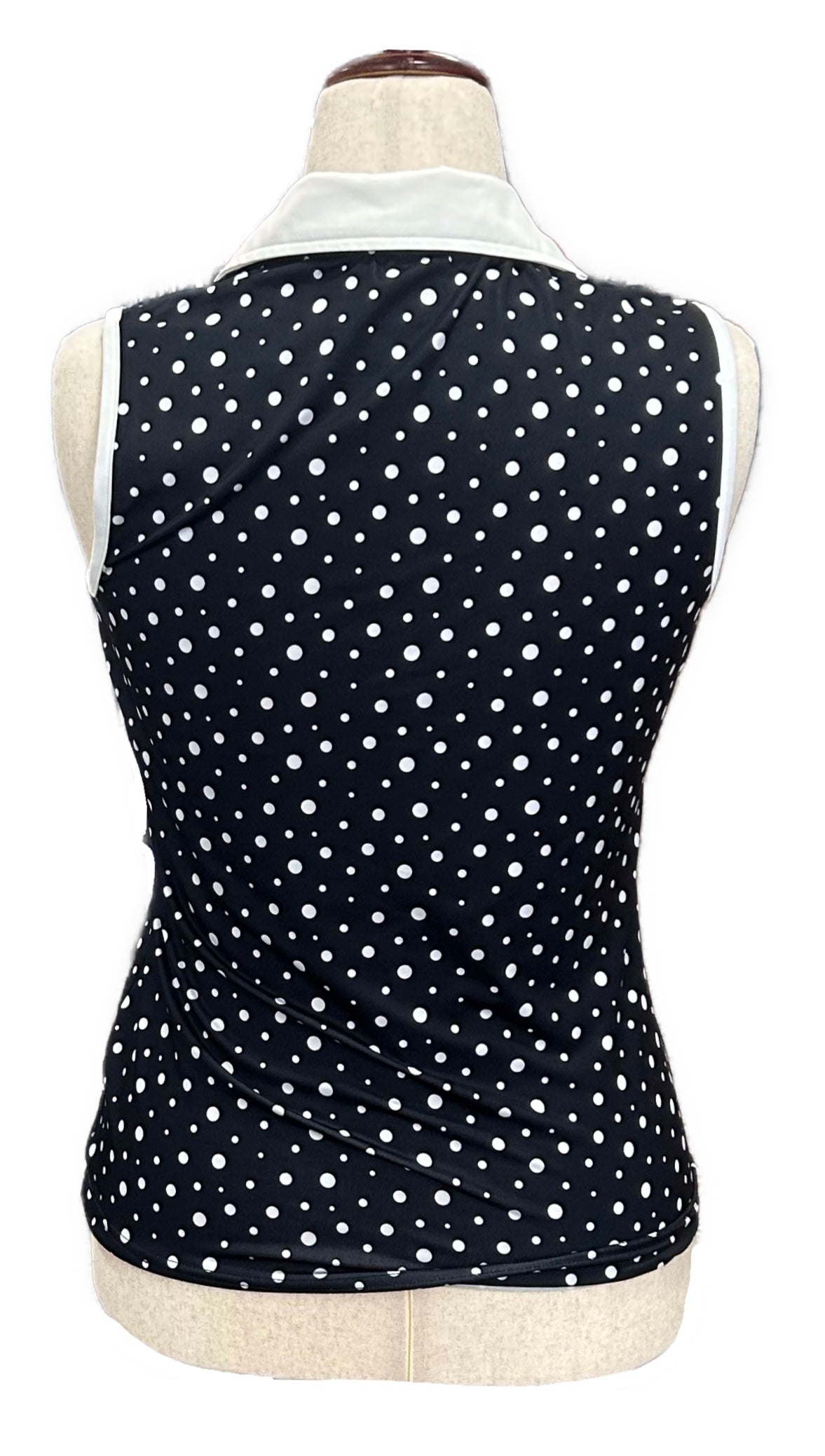 Daily Sports Black & White Polka Dot Sleeveless Size M MSP $75 - 0