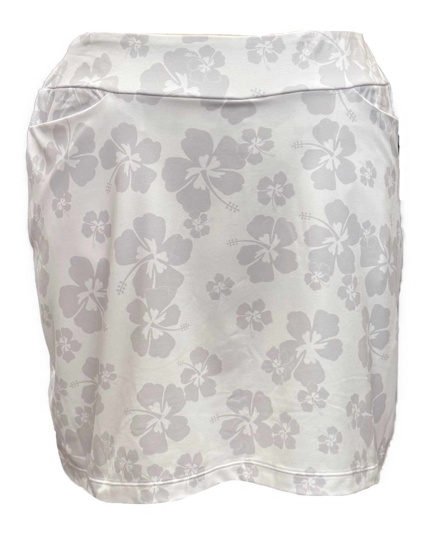 New Taylor Jordan White/Gray Hibiscus Golf Skort MSP$85