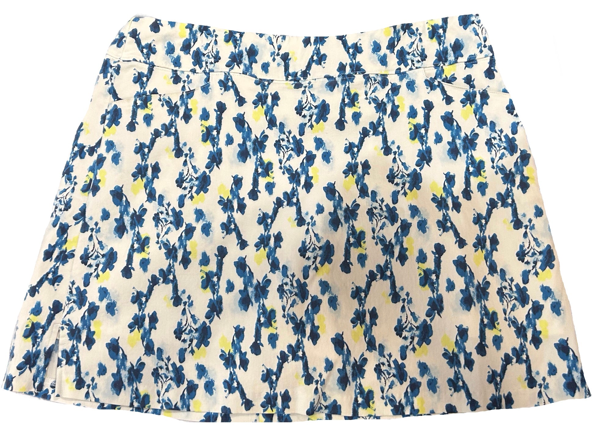 Lady Hagen Golf Skort Blue and Yellow Floral Size 14