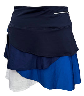 GGBlue Navy & Blue Shimmer Women's Pull-on Golf Skort Size L - 0
