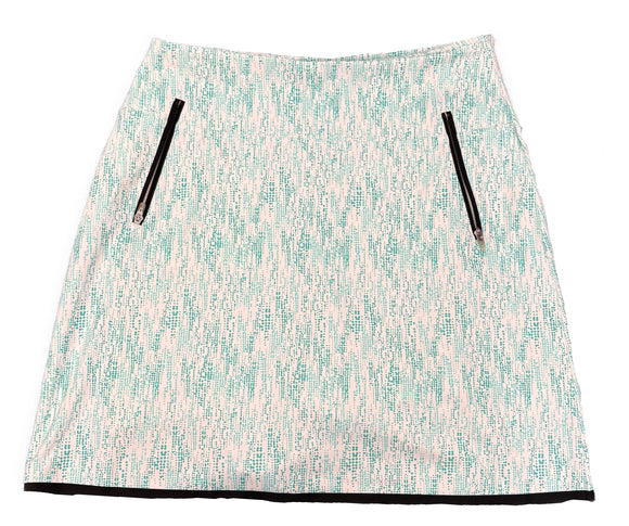 Annika Cutter & Buck Green & Teal Dotted Women's Golf Skort Size XS