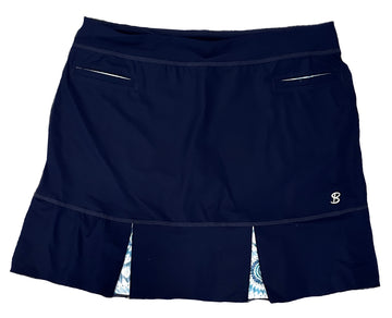 SofiBella Navy Pull-on Women's Skort w/Patterned Pleats Size XL