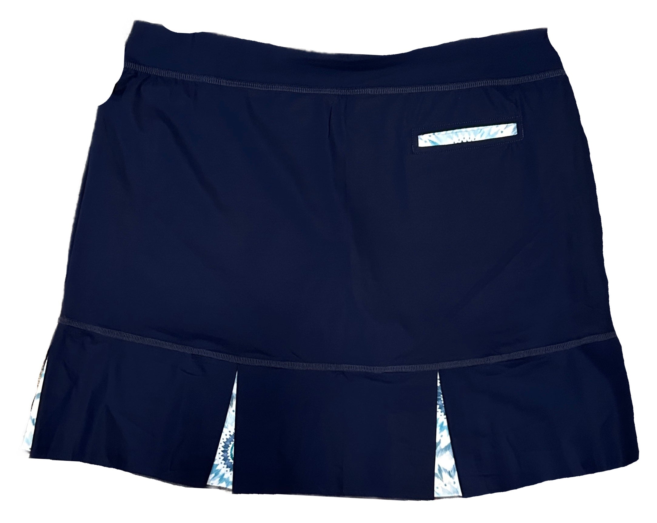 SofiBella Navy Pull-on Women's Skort w/Patterned Pleats Size XL - 0