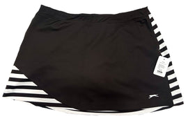 Slazenger Black & White Striped Pull-on Women's Golf Skort Size XL