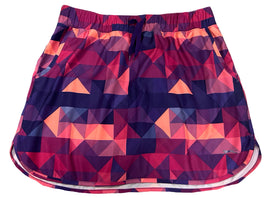 Slazenger Pink/Purple/Orange Geometric Pull-on Golf Skort Size L