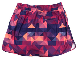 Slazenger Pink/Purple/Orange Geometric Pull-on Golf Skort Size L - 0