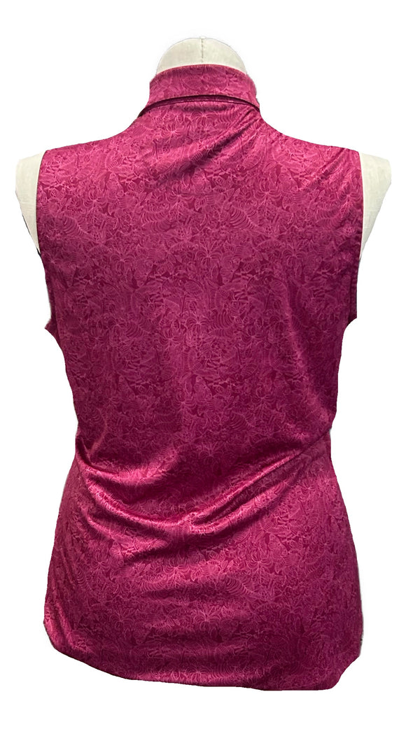 Greg Norman Women's Print Sleevless Golf Polo Size XL MSP$75