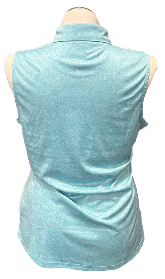 Greg Norman Women's Print Sleevless Golf Polo Size XL MSP$75