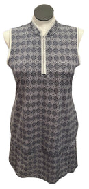 New Sigrud Olsen Black & Gray Print Golf Dress Size XL MSP$-1