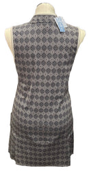 New Sigrud Olsen Black & Gray Print Golf Dress Size XL MSP$-2