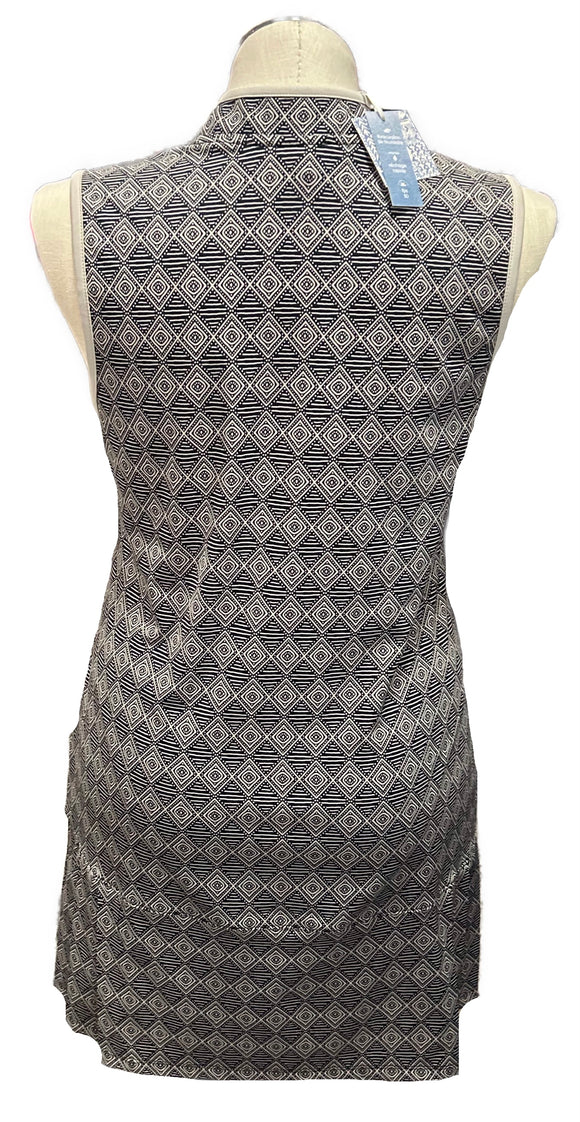 New Sigrud Olsen Black & Gray Print Golf Dress Size XL MSP$