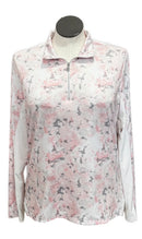 Kate Lord Light Pink & Gray Patterned Women's Golf Pullover w/Logo Size XL-1