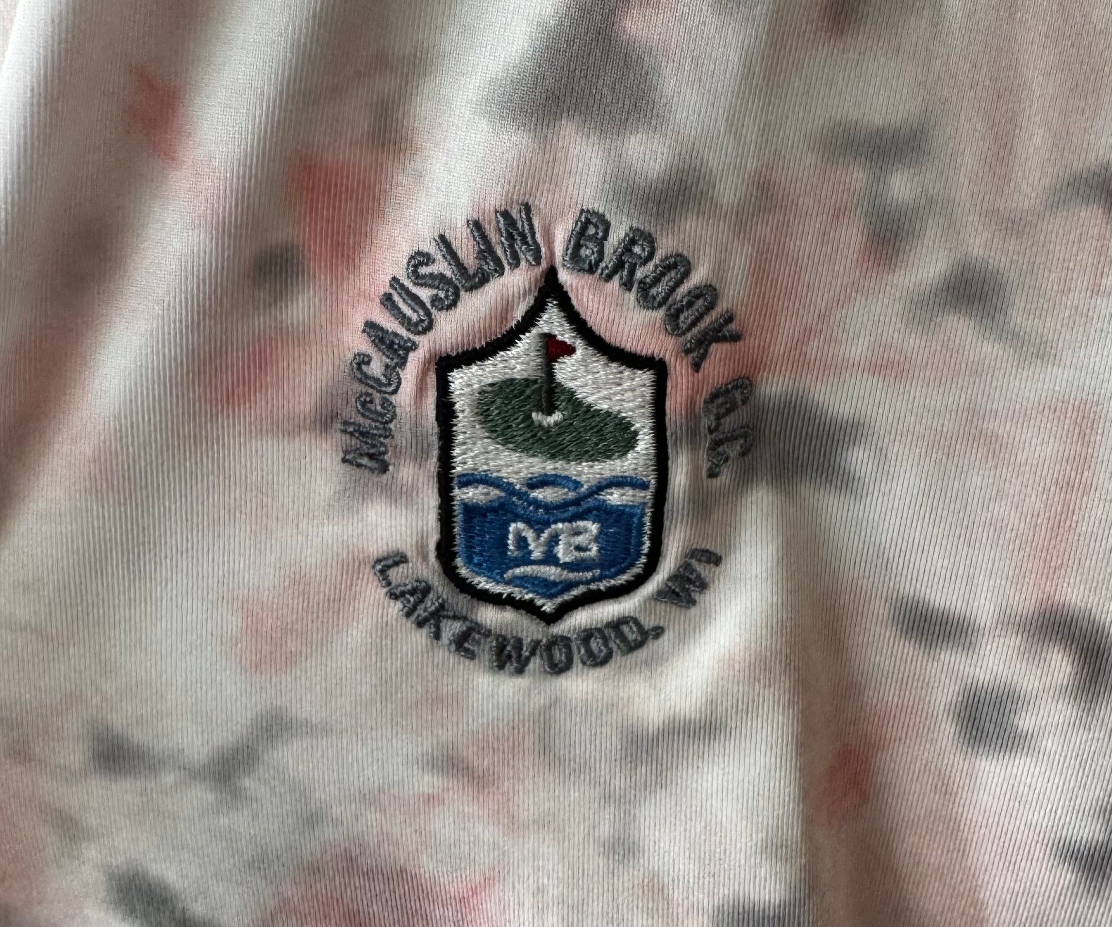 Kate Lord Light Pink & Gray Patterned Women's Golf Pullover w/Logo Size XL - 0