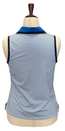 Kinona Blue & White Patterned Women's Sleeveless Golf Top Size S-2