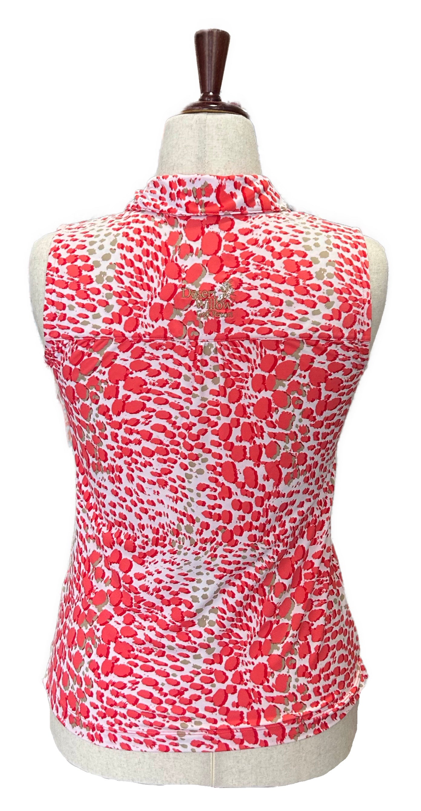 EP Pro Pink & Tan Patterned Women's Sleeveless Golf Top Size S