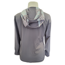 Adidas Climacool Full-Zip Gray Striped Women's Hooded Jacket Size L-6