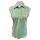 Izod Spring Green Sleeveless Golf Polo Size M-2