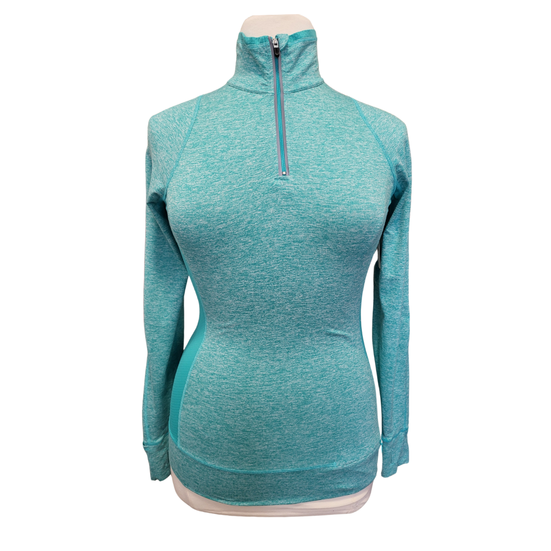 Reva Heather Jade 1/4Zip Mock Neck Long Sleeve Pullover Size L  MSP$58 - 0