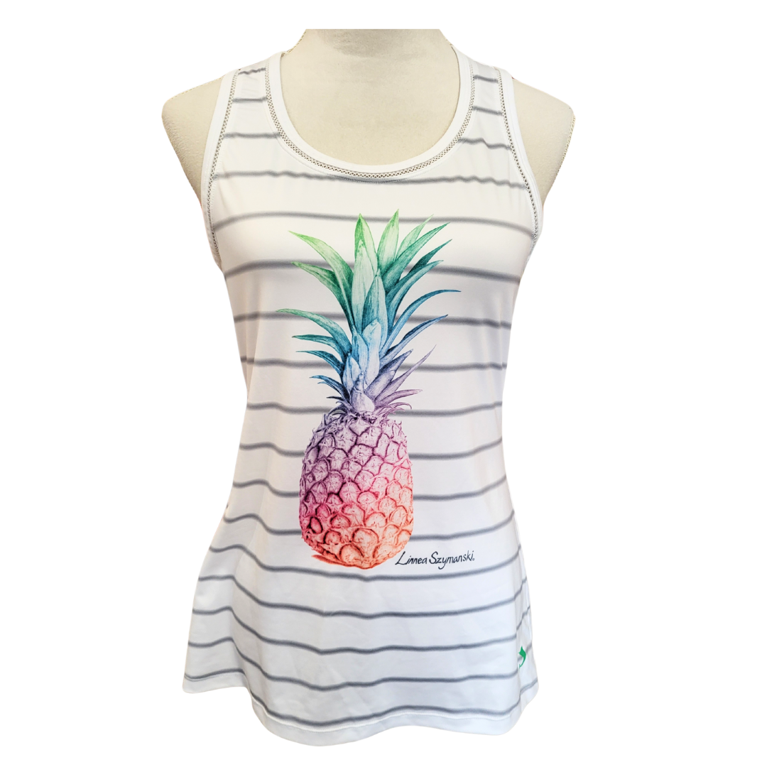 Reel Lengends Keep-It-Cool Rainbow Pineapple Tank Size S