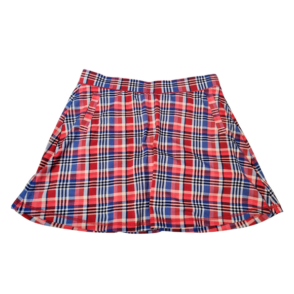 Talbots Red, White & Blue Plaid Women's Skort Size L