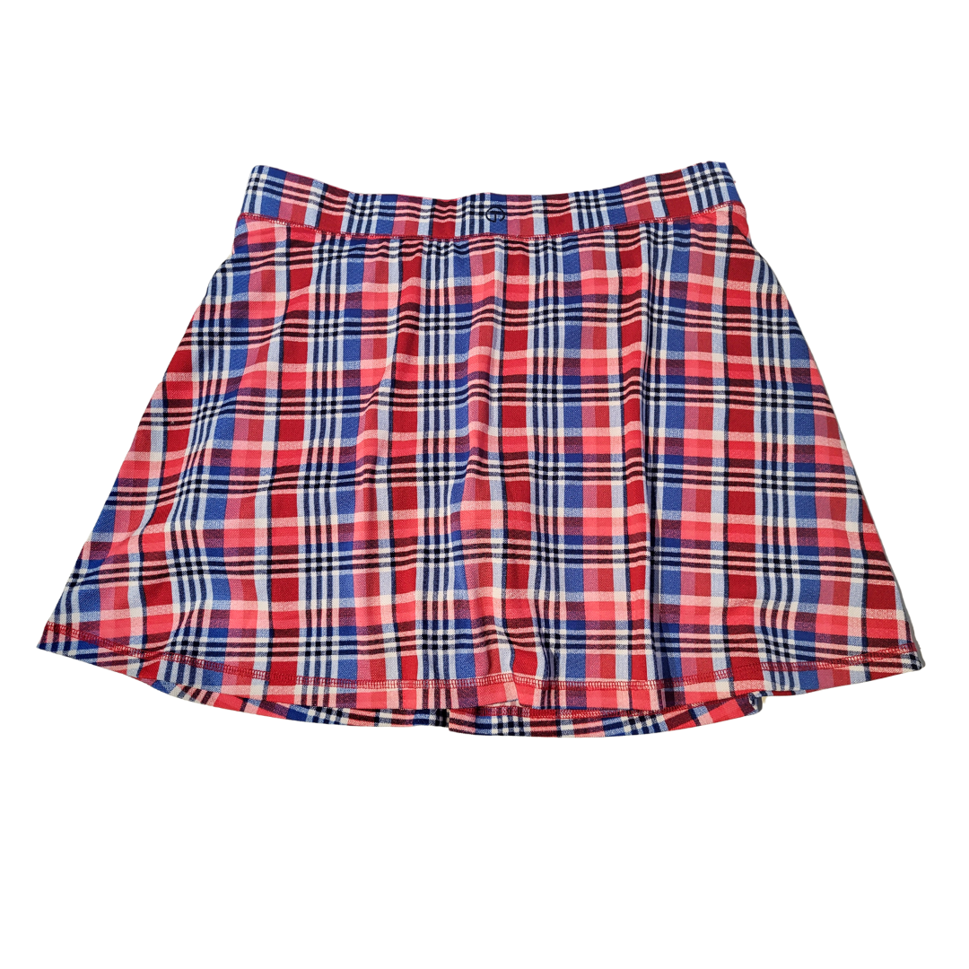 Talbots Red, White & Blue Plaid Women's Skort Size L - 0