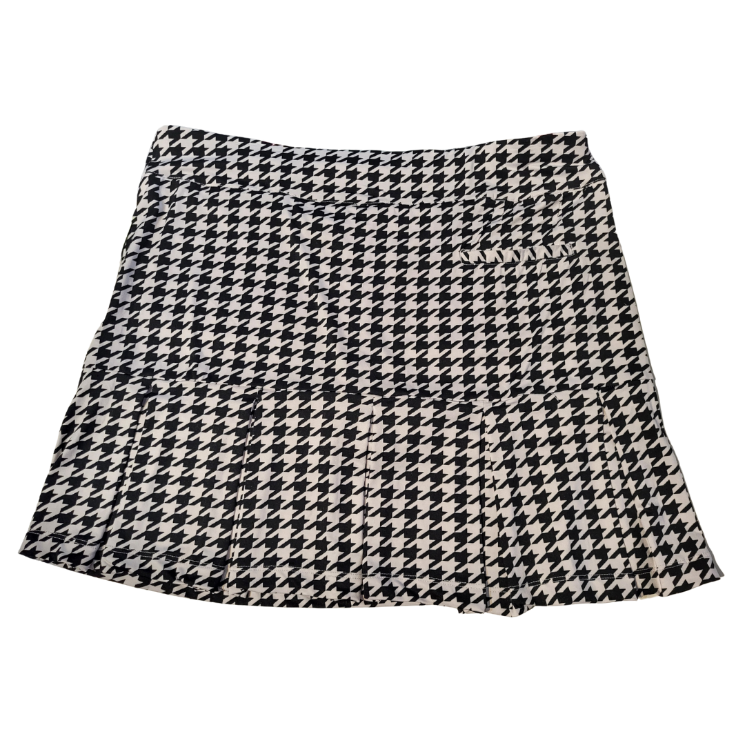 New Emerald 18 BLack & White Houndstooth Golf Skort Size L