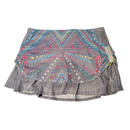 Lucky in Love Gray Printed Adjustable Layered Short Skort Size L MSP$96-3