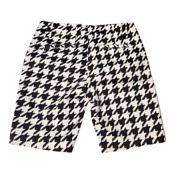 Loudmouth Black & White Houndstooth Patterned Women's Golf Shorts Size 2
