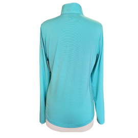 Cutter & Buck Teal Striped Women's Golf Pullover w/Logo Size M - 0