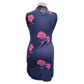 Callaway Sleeveless Navy Floral Dress Size L MSP $101 - 0