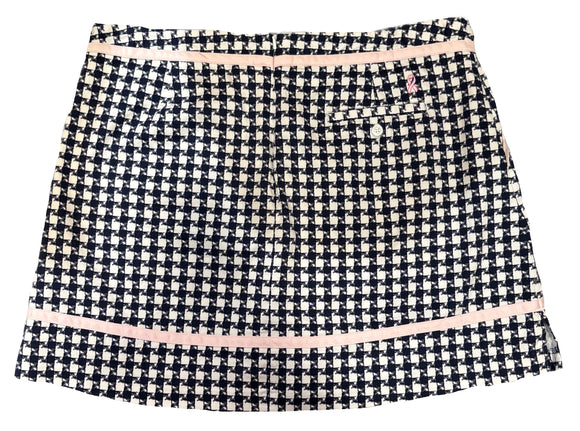 Lady Hagen 17.5" Navy & White Houndstooth Skort size 14 MSP$55