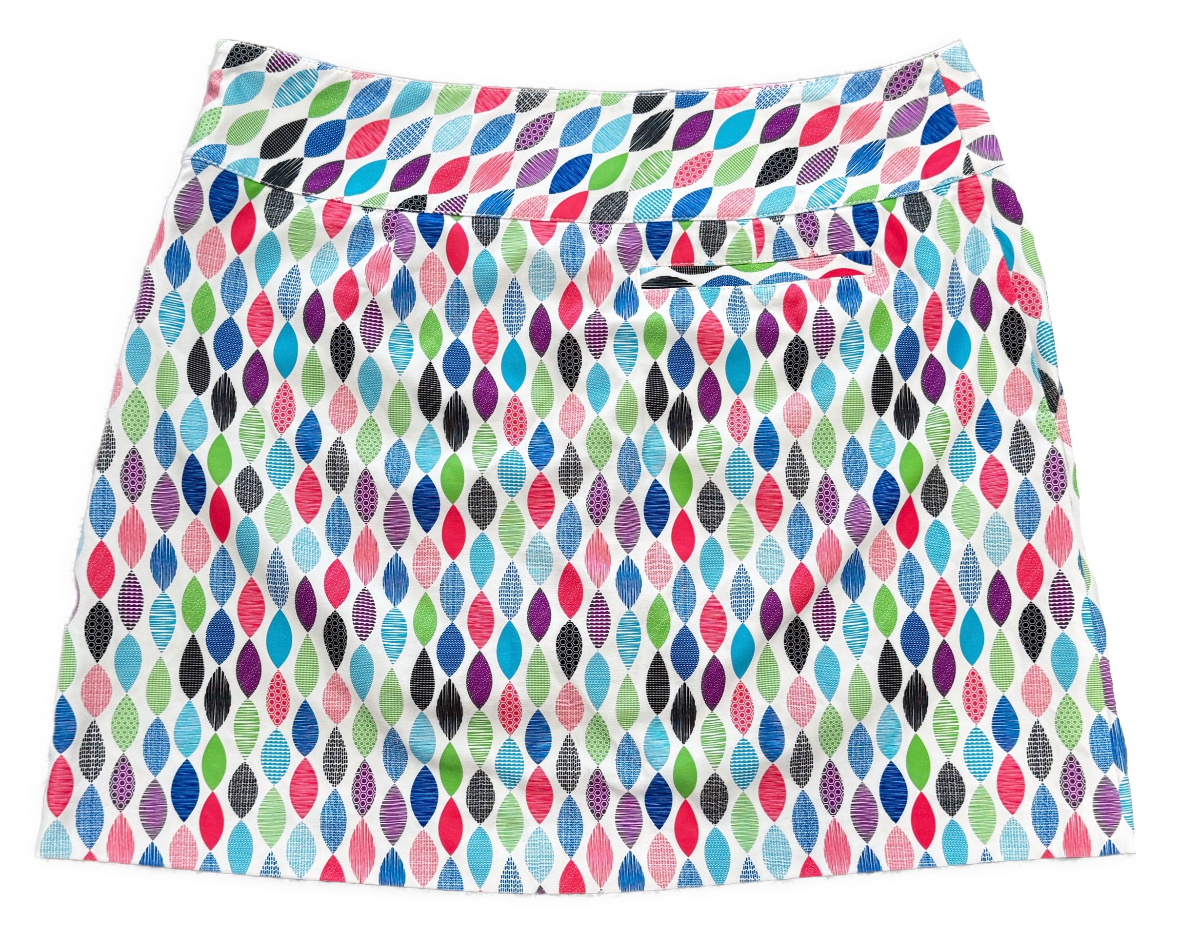 Cutter & Buck Multicolored Oval Print Women's Golf Skort Size 12 - 0