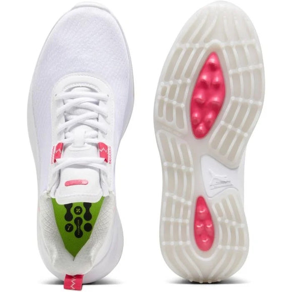 New Women's Puma Fusion Crush Sport Golf Shoes - White/Rose MSP$100