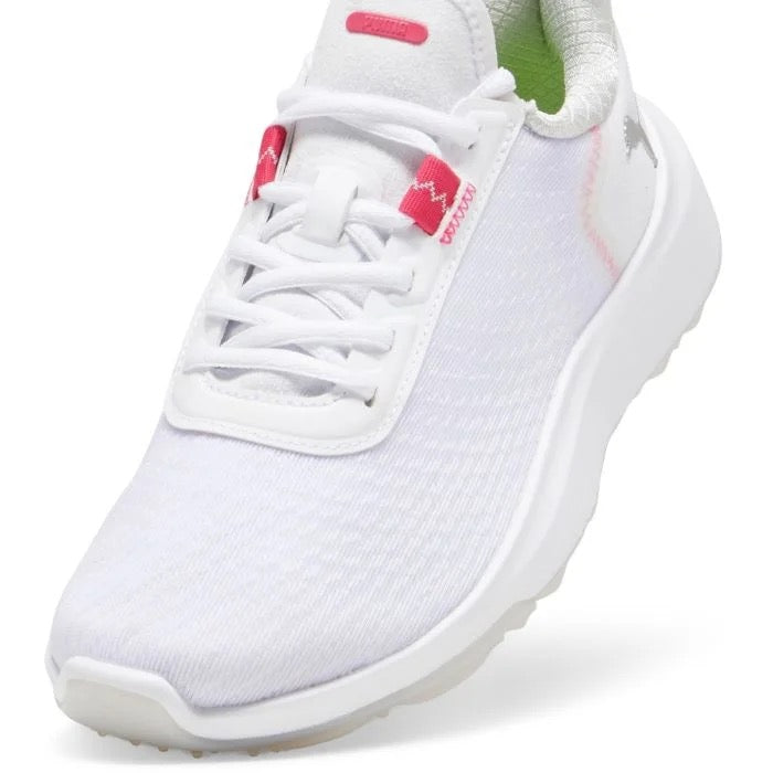 New Women's Puma Fusion Crush Sport Golf Shoes - White/Rose MSP$100