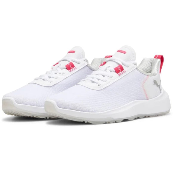 New Women's Puma Fusion Crush Sport Golf Shoes - White/Rose MSP$100