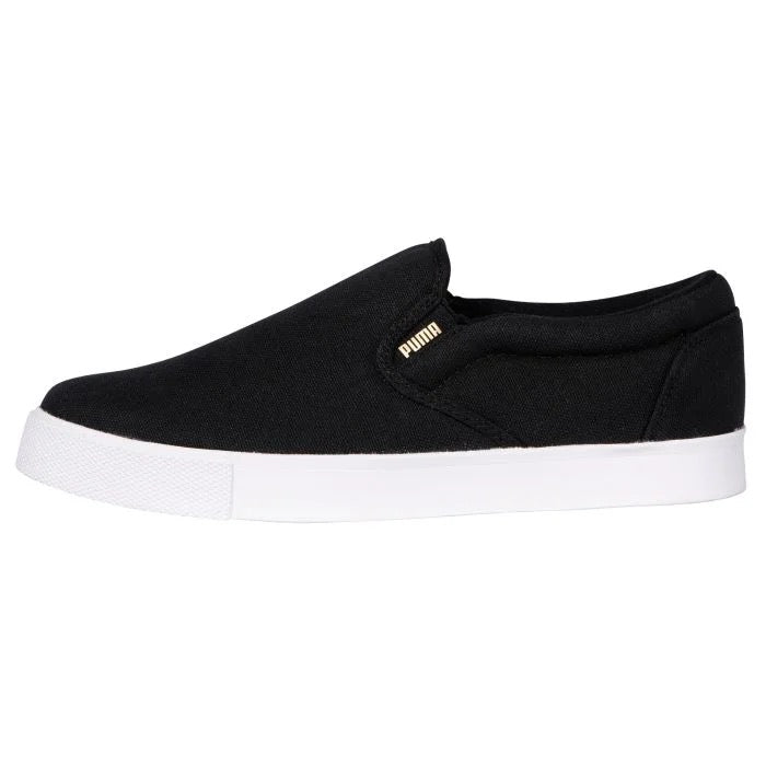 New Women's Puma Tustin Slip On Golf Shoe - Black Team Gold Size 7.5 MSP$70