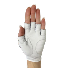 New Hard Candy Women's Half Finger Golf Glove - Party Time - Left Hand - 0